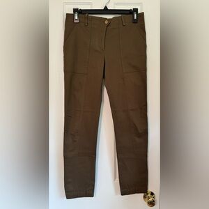 Veronica Beard Olive/ Army Green Field Cargo Pants with Pockets Size 6